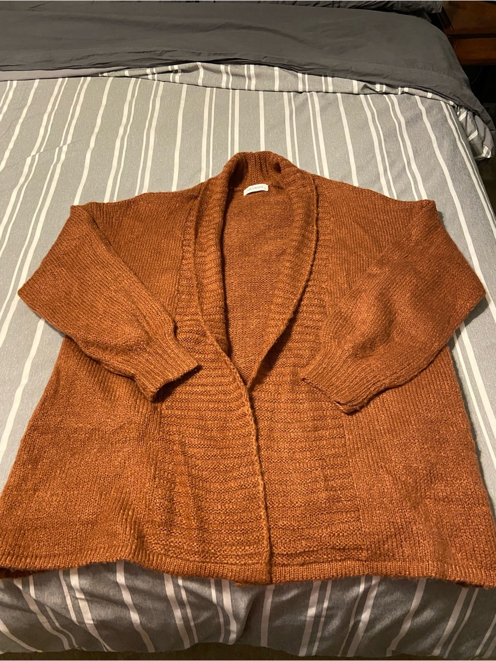 Source Unknown Women's Open-Front Cardigan Sweater in Burnt Orange